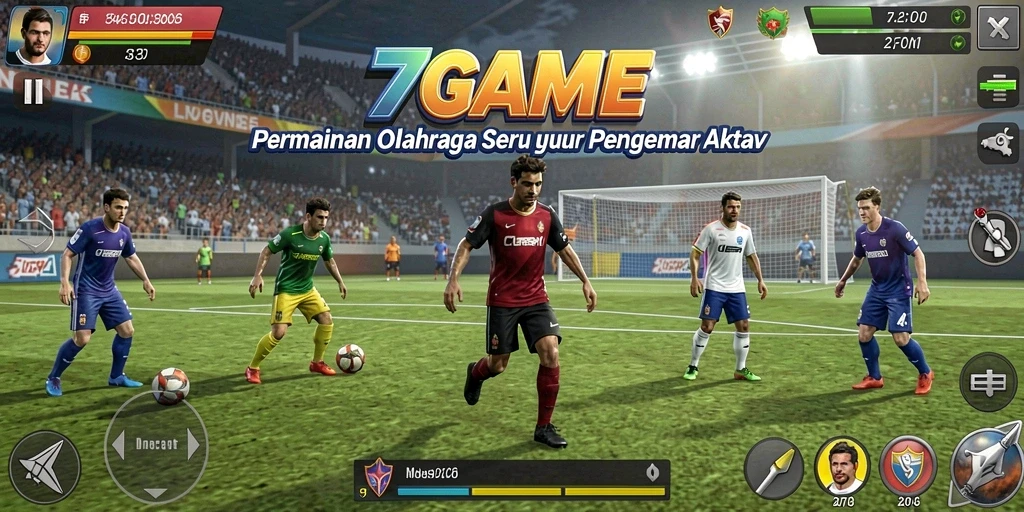 Tampilan screenshot 7GAME menampilkan aksi seru permainan olahraga.