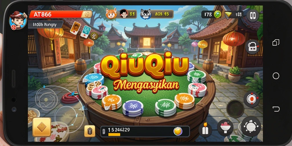 Tampilan gameplay seru QiuQiu di AT866.