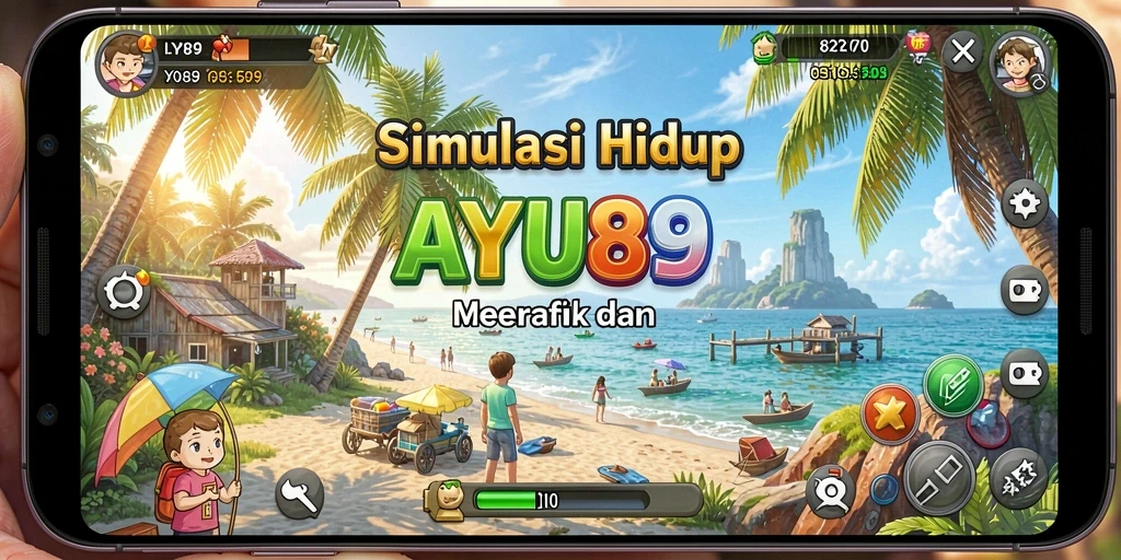 Screenshot gameplay AYU89 menunjukkan aktivitas interaktif dan grafik menarik.