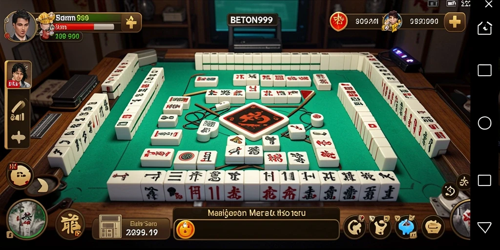Screenshot gameplay BETON999 menampilkan aksi seru bermain Mahjong.