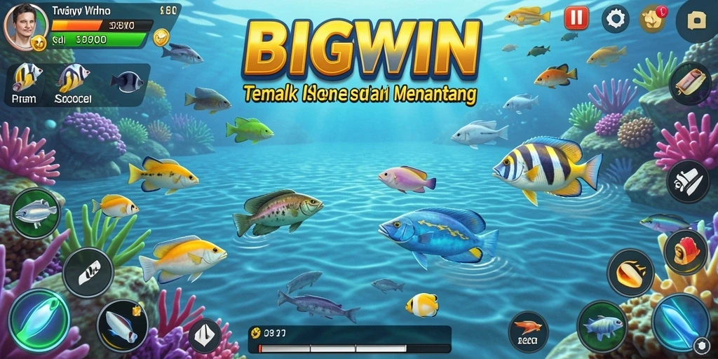 Tangkapan layar dari gameplay seru BIGWIN Tembak Ikan.