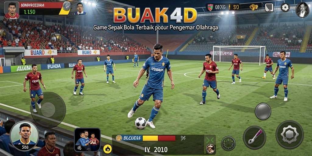 Tampilan menarik dari gameplay sepak bola BUAH4D.