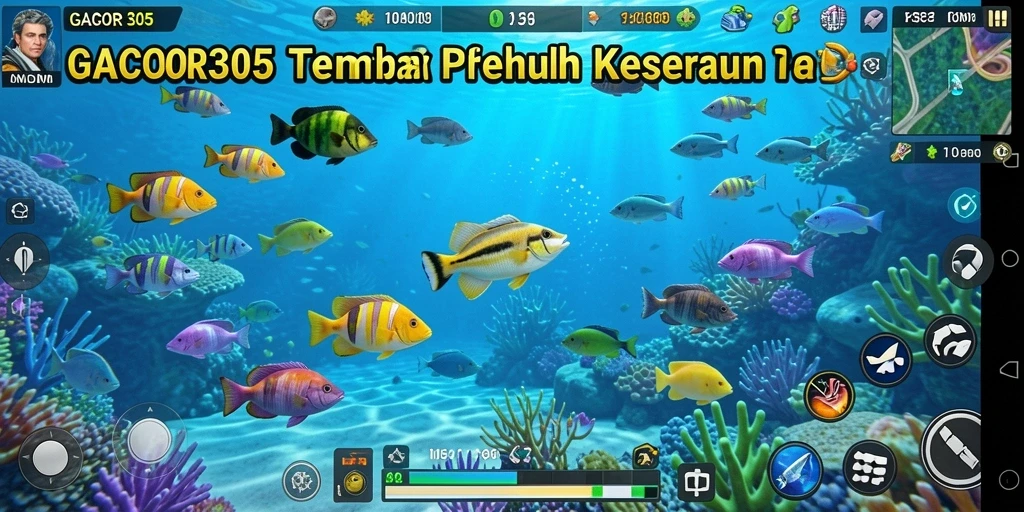 Gameplay seru Tembak Ikan GACOR305 dengan ikan yang beragam.