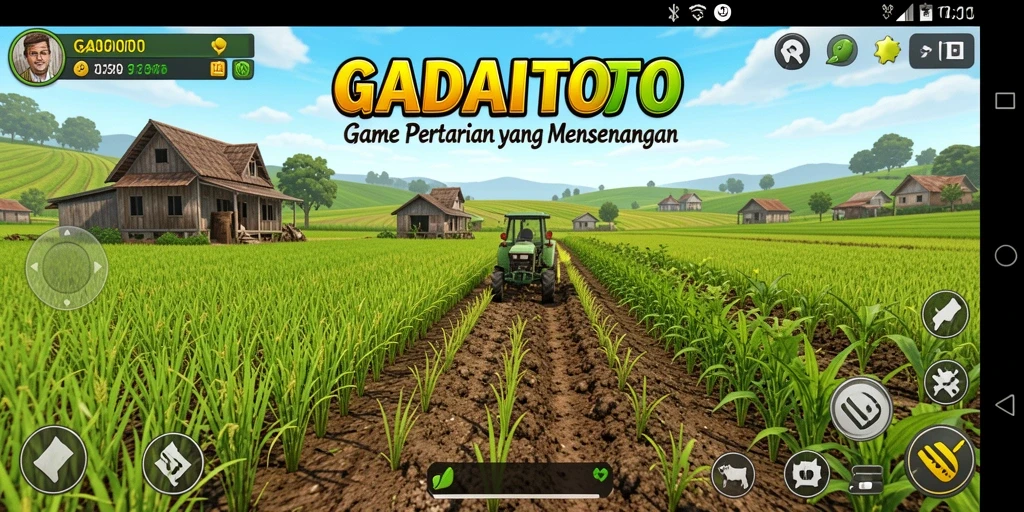Tangkapan layar GADAITOTO menampilkan keseruan bertani di ladang virtual.