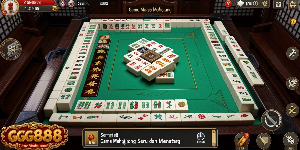 Tampilan gameplay seru GGG888 permainan Mahjong.