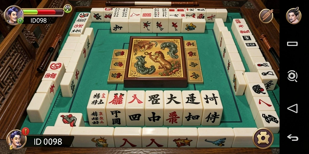 Screenshot gameplay ID098 menunjukkan aksi seru permainan Mahjong.