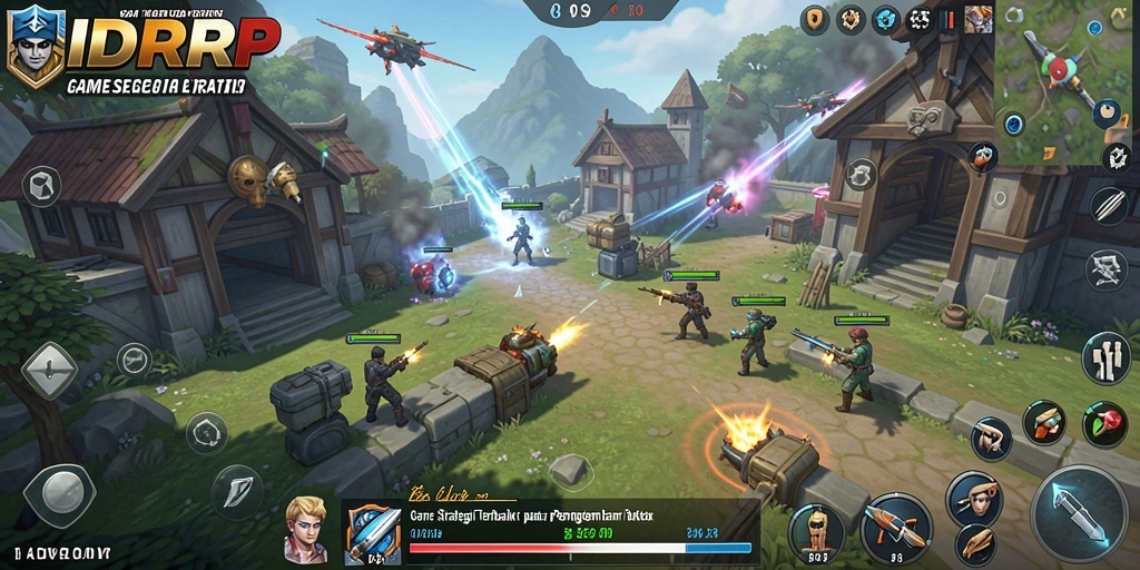 Tangkapan layar gameplay <strong>IDRRP</strong> menampilkan pertempuran yang intens dan strategi yang kompleks.