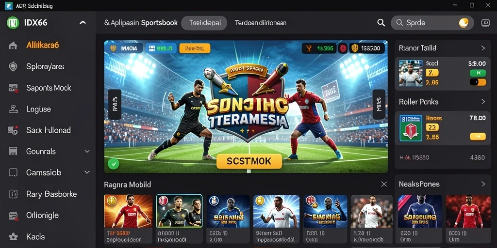 Tampilan menarik dari gameplay taruhan Sportsbook IDX66.