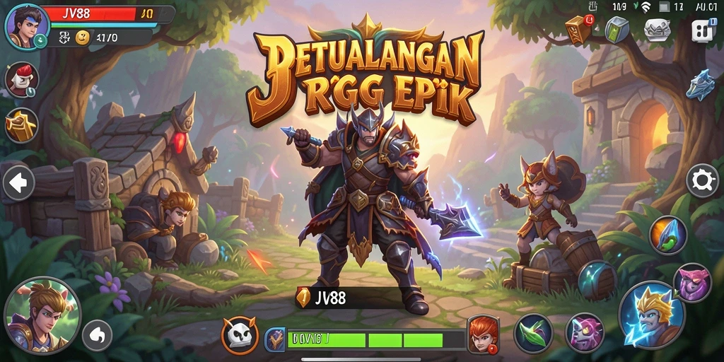 Tangkapan layar gameplay JV88 menampilkan kualitas grafis yang menakjubkan.