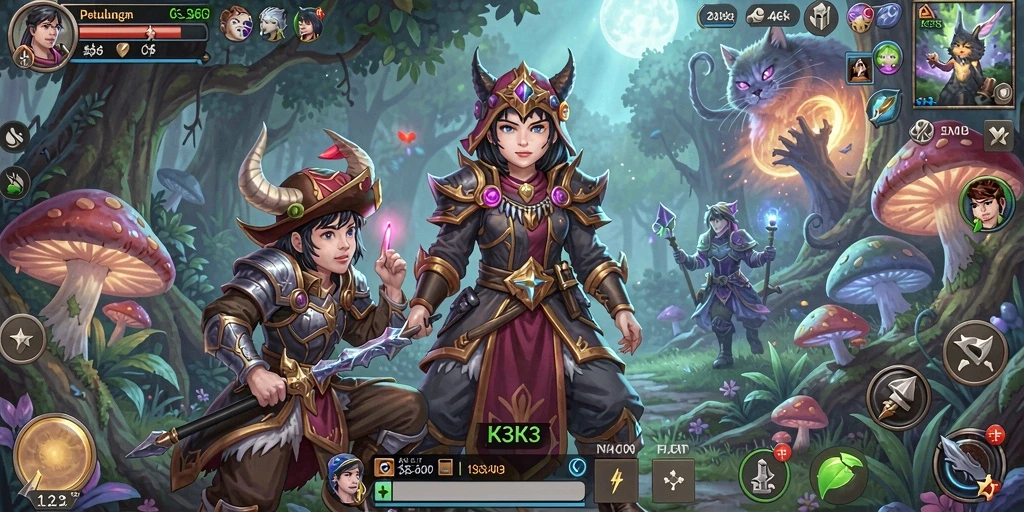 Screenshot gameplay K3K3 menampilkan aksi petualangan seru.