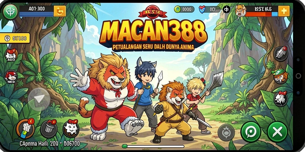 Screenshot dari gameplay MACAN388 dengan karakter anime beraksi.