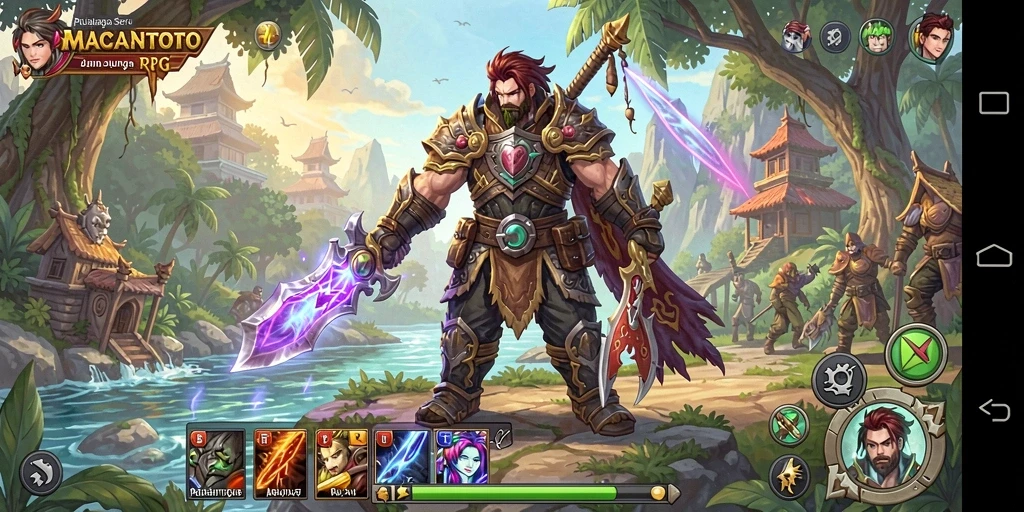 Tampilan utama gameplay MACANTOTO yang menarik dan penuh aksi RPG.