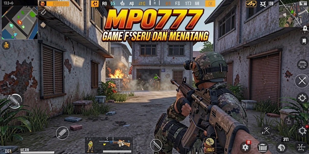 Tampilan gameplay intens dari MPO777 dengan aksi tembak-menembak yang seru.