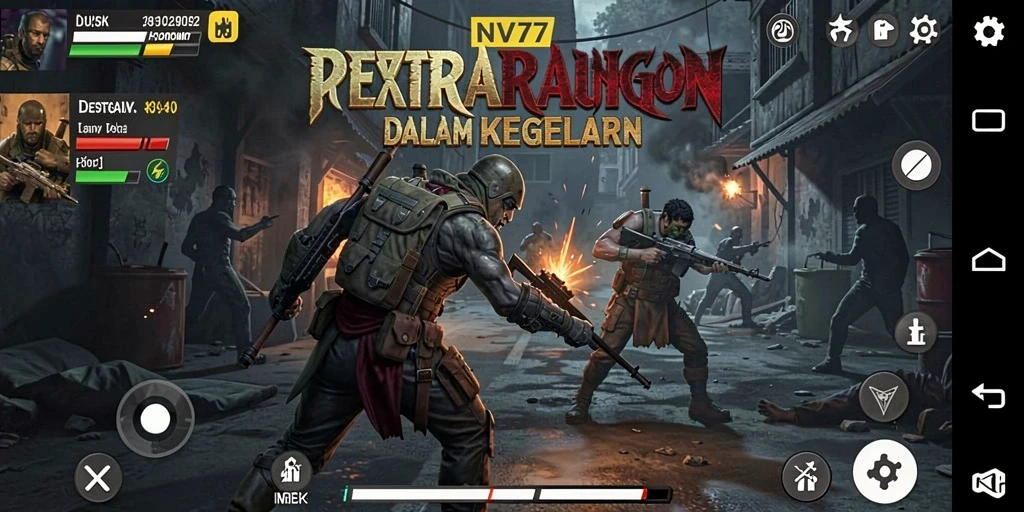 Screenshot utama NV77 menampilkan atmosfir mencekam dan gameplay yang menegangkan.