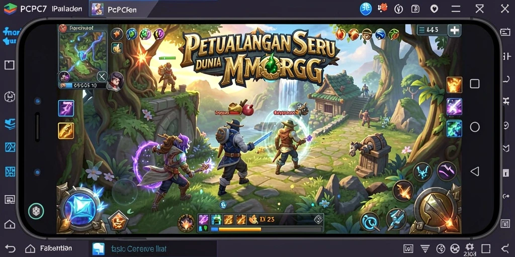 Gameplay seru dari PCPC7 dalam dunia MMORPG yang menantang.