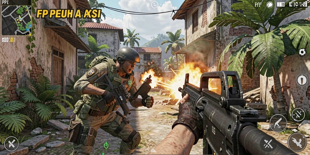 Gameplay mendebarkan di PP7 dengan aksi tembak-menembak intens.