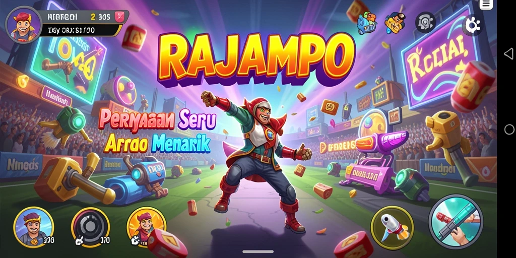 Gameplay seru dan colorful dari RAJAMPO yang menghibur.