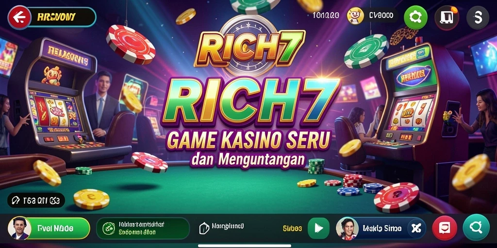 Gameplay RICH7 yang menarik dengan berbagai permainan kasino.