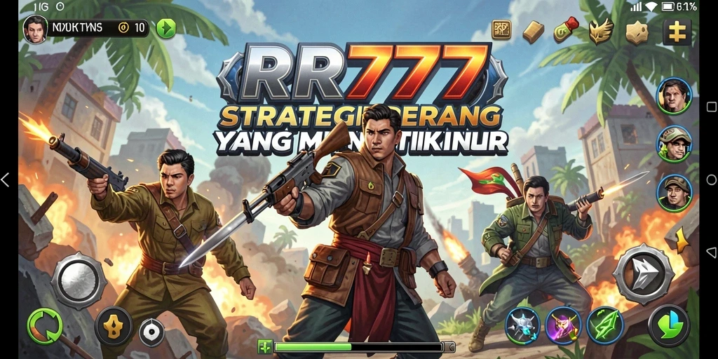 Tampilan gameplay menarik dari RR777 yang menunjukkan pertempuran strategi.