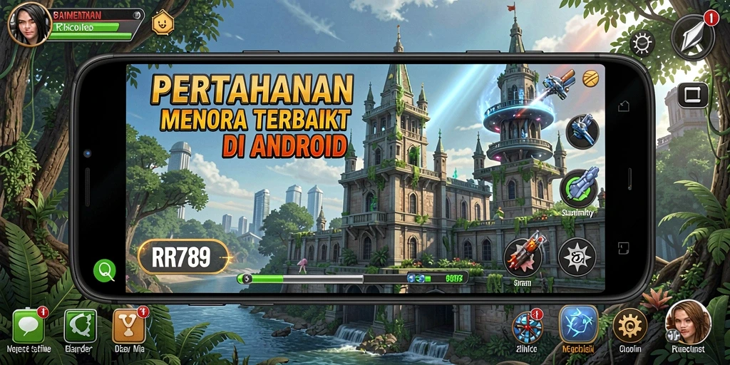 Screenshot gameplay RR789 yang menunjukkan aksi Tower Defense yang mendebarkan.