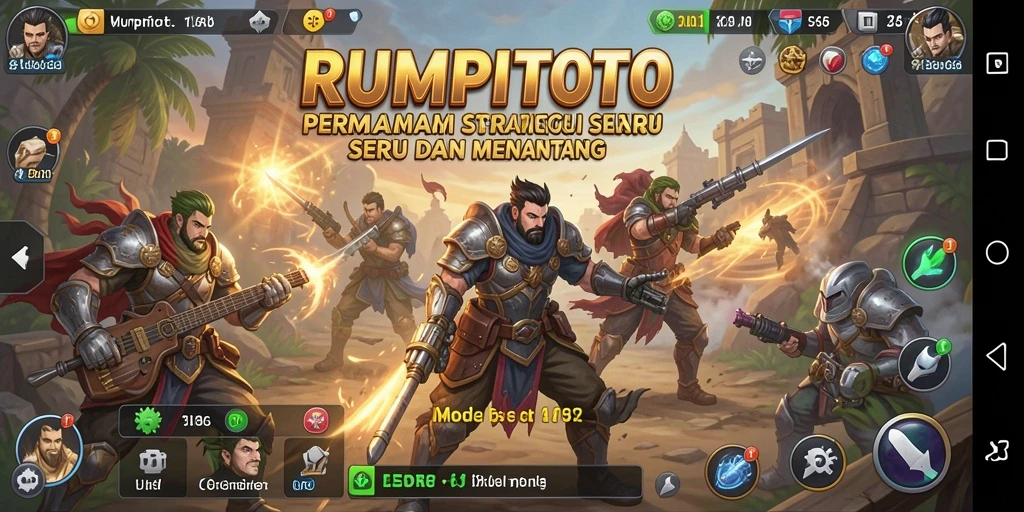 Screenshot RUMPITOTO menampilkan aksi strategi yang intens.