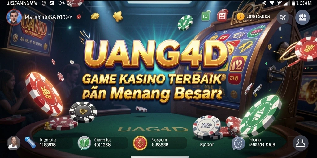 Tampilan menarik dari gameplay Kasino UANG4D yang mendebarkan.