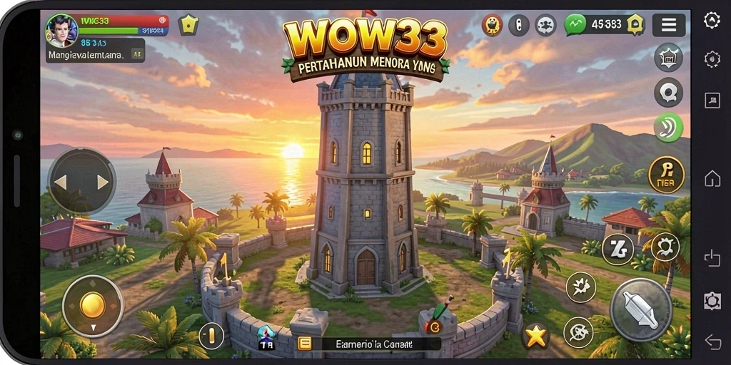 Screenshot WOW33 menampilkan aksi menarik dan strategi Tower Defense yang mendebarkan.