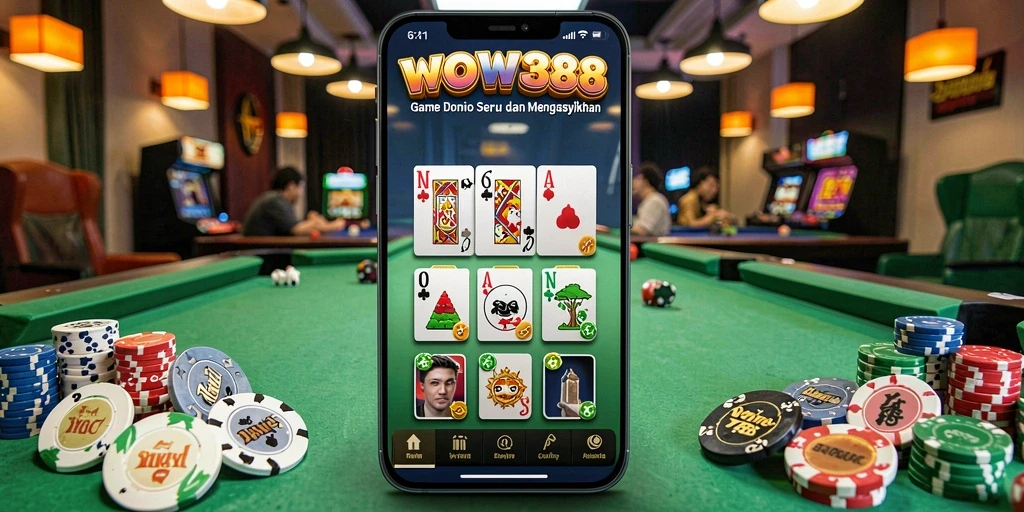 Tampilan menarik dan seru dari permainan Domino WOW388.
